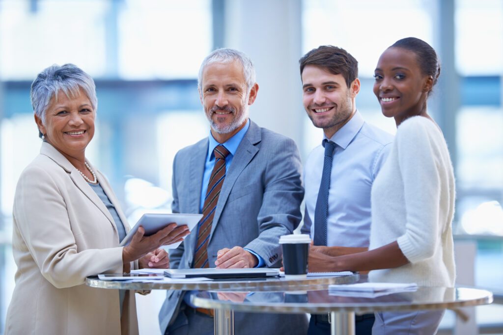 Diverse business people with high networth