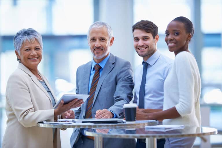 Diverse business people with high networth